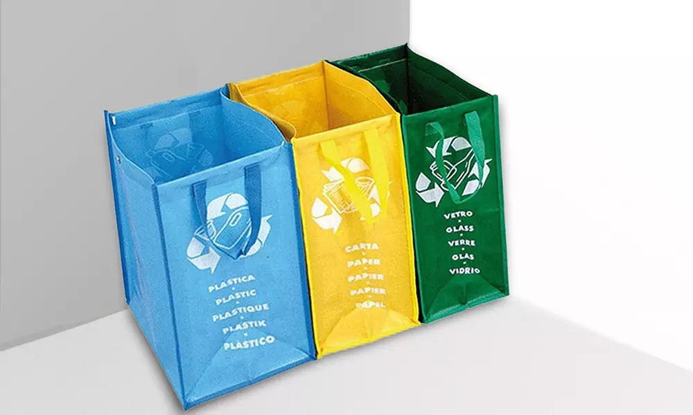 Juego de 3 bolsas de recogida de residuos de diferentes colores - Second Medium