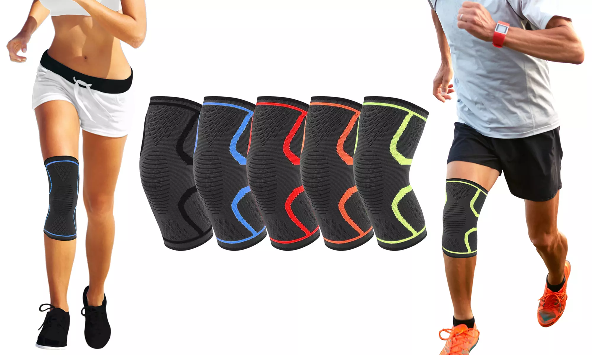 DCF Knee Compression Support Sleeve with Gel Grip - Primary Image