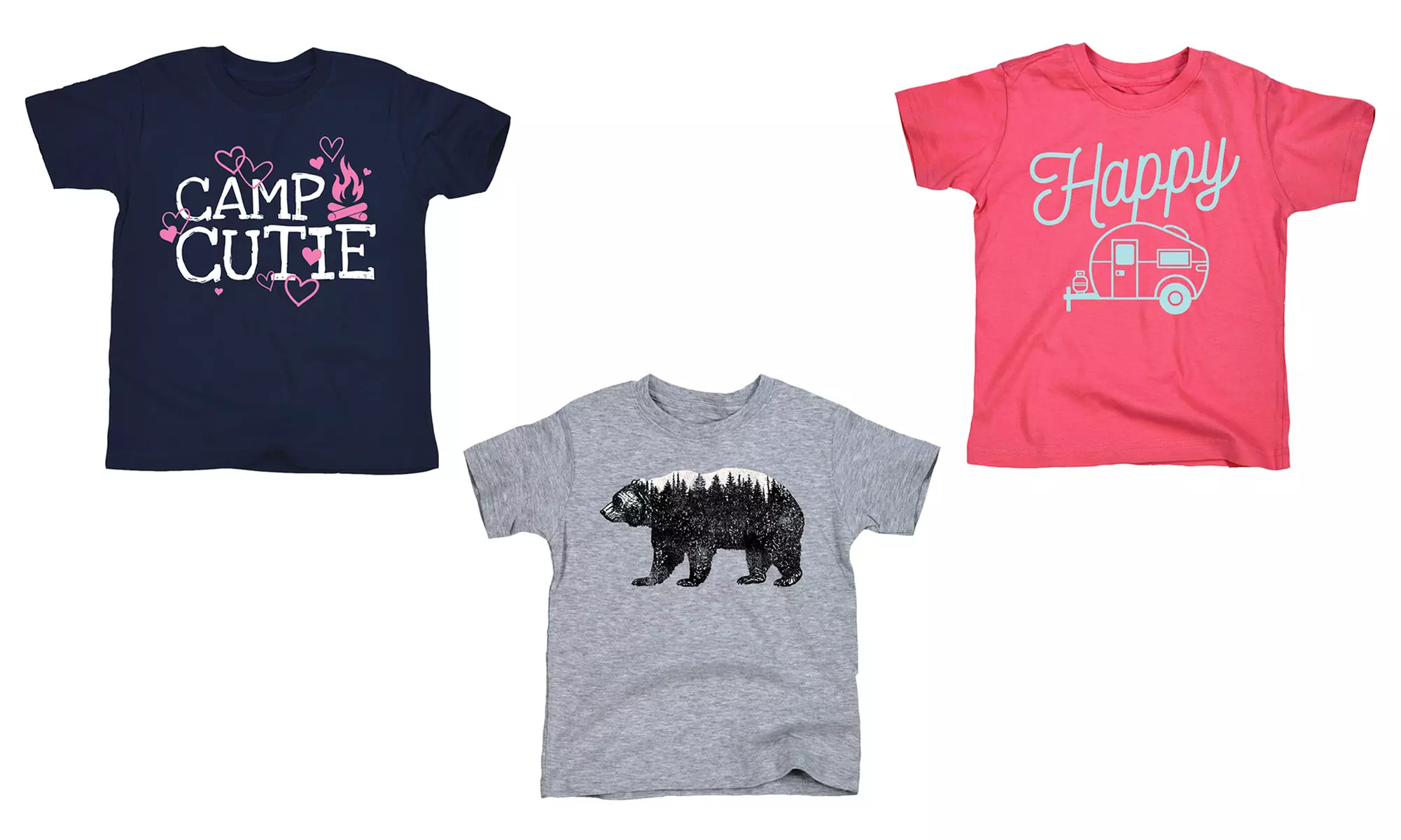 Youth Girls' Camping T-Shirts - Primary Image