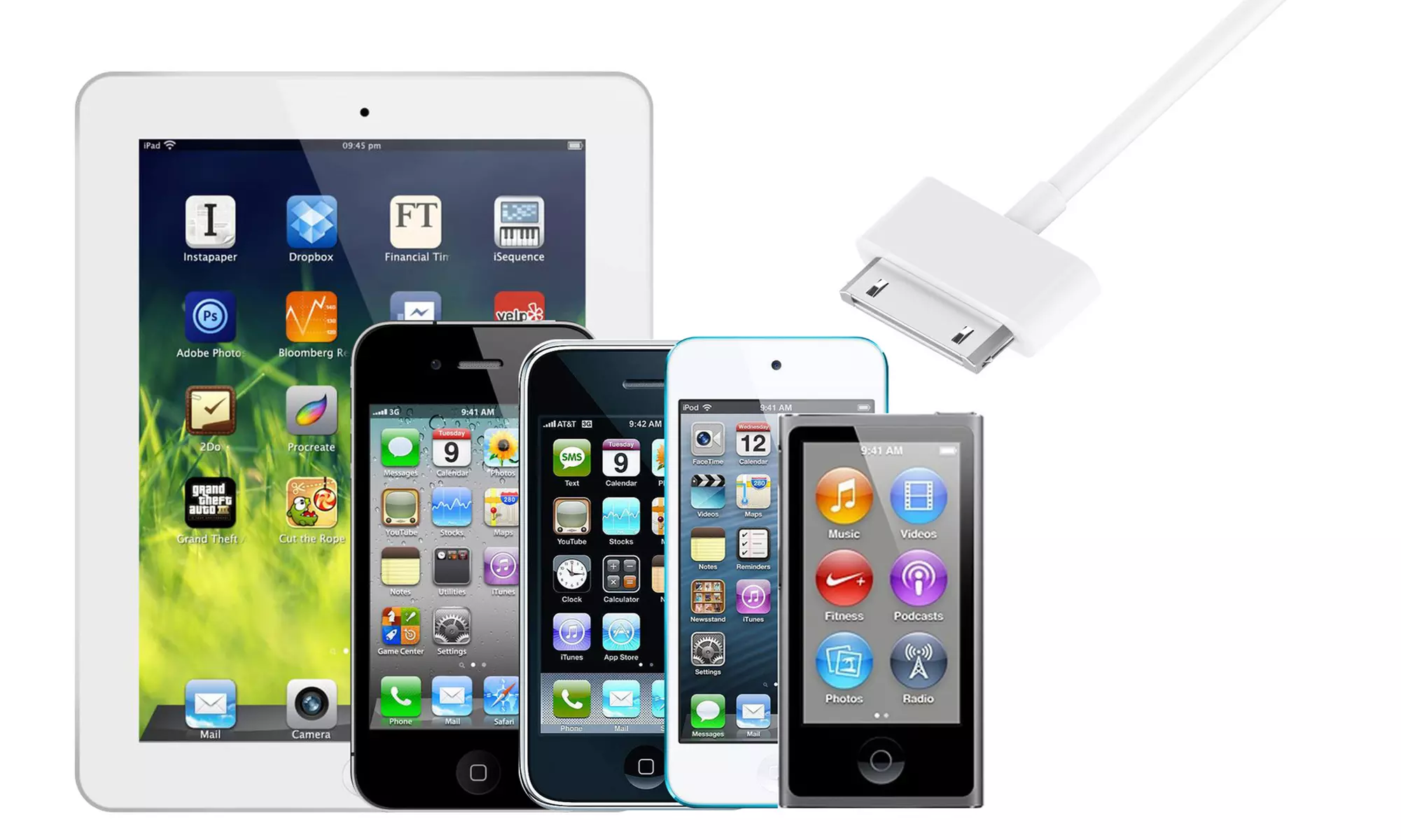 USB Sync and Charging Cable for iPhones, iPads, and iPods - Second Medium