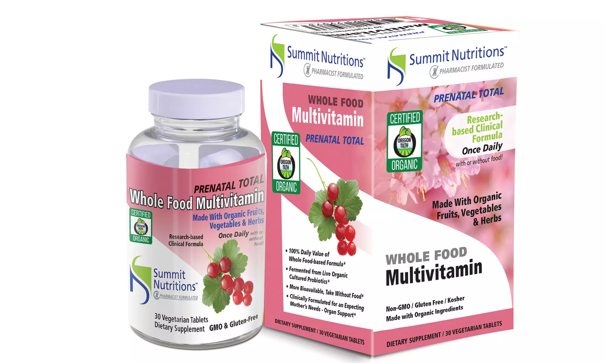 Certified Organic Wholefood Prenatal's Multivitamins (1- or 2-Pack) - Primary Image