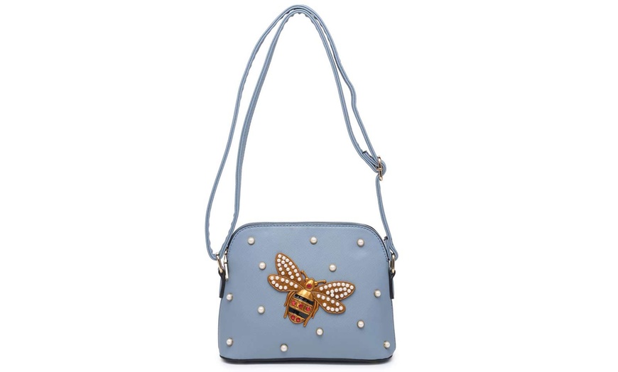 Image 8: Bee Embellished Cross-Body Bag