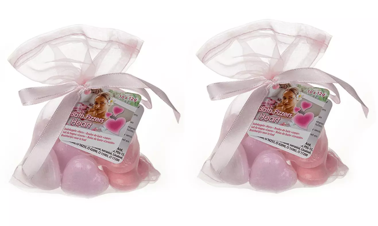 1 o 2 confezioni di 10 sali da bagno a forma di cuore - Image 4