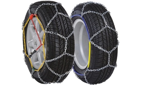 2 catene da neve per auto omologate, con spessore di 9 mm e disponibili in 4 modelli