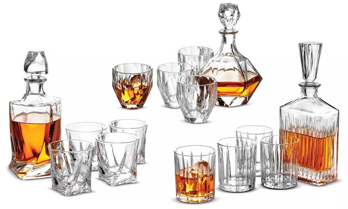 Whiskey Decanter, Glasses, or Decanter and Glass Sets with Gift Box - Primary Image