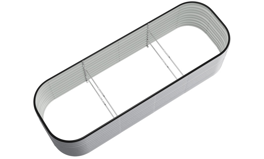 Image 8: Open-Bottom Galvanised Steel Raised Garden Bed