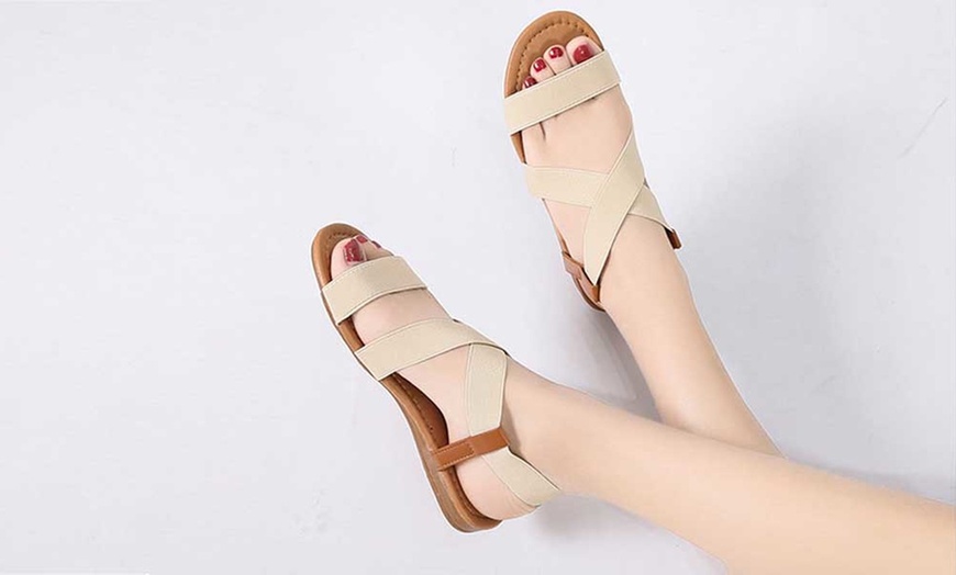 Image 10: Women's Fabric Strap Sandals