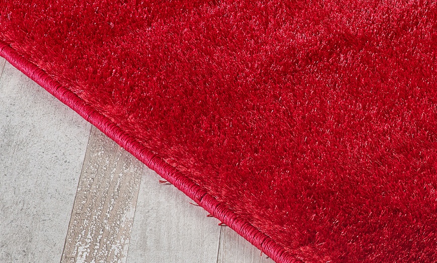 Image 16: Shimmer Soft Shiny Thick Shaggy Rug