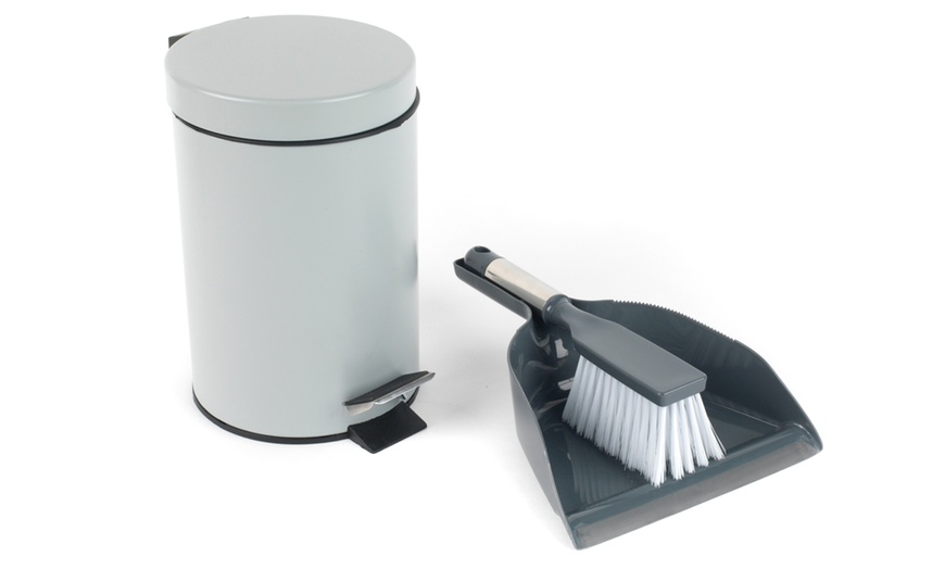 Image 2: Beldray Dustbin and Brush Set