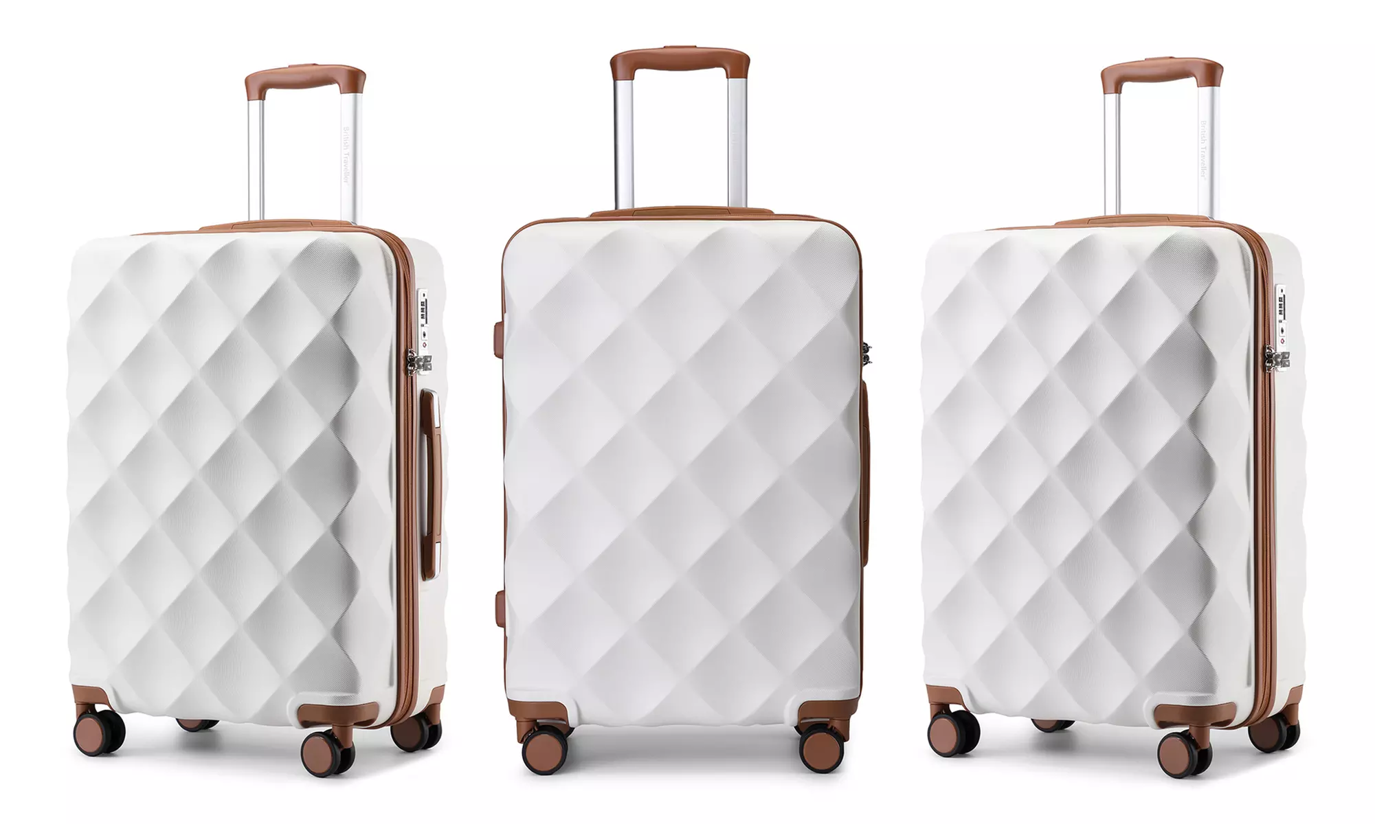 Valise en ABS et polycarbonate avec design élégant en losange