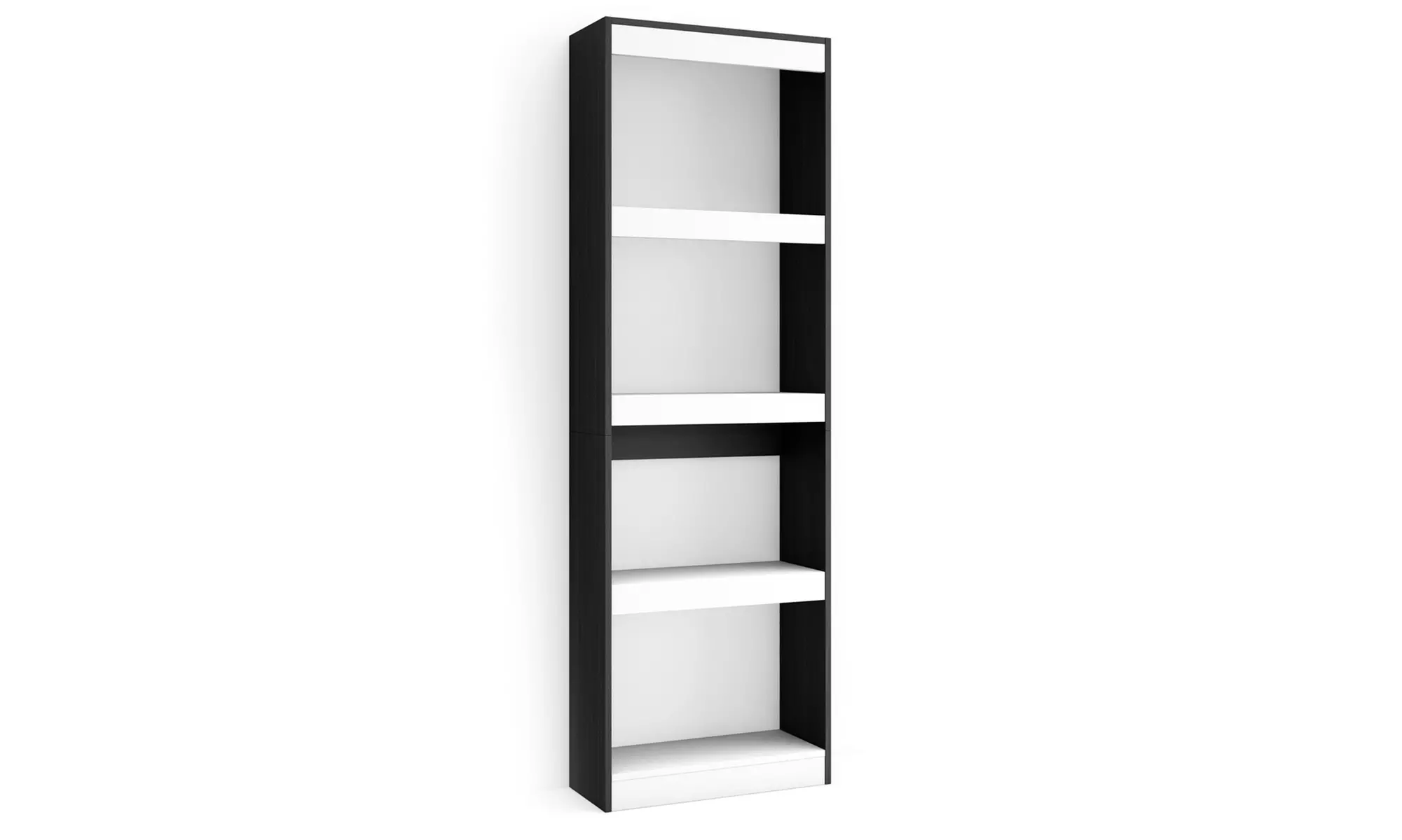 Elegante estantería de madera porosa; 60cm x 186cm x 25cm