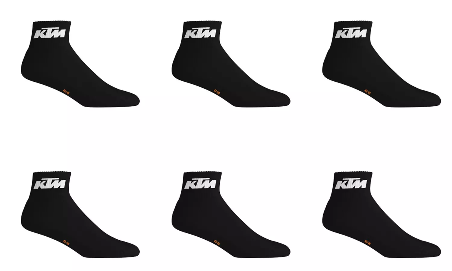 Lot de 6 paires de chaussettes courtes KTM