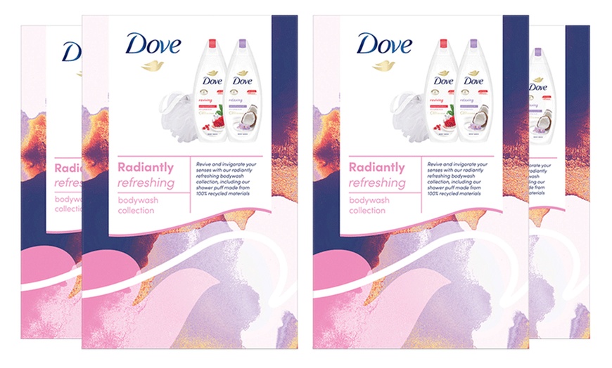 Image 8: Up to Four Dove Radiantly Refreshing Body Wash Collection Sets