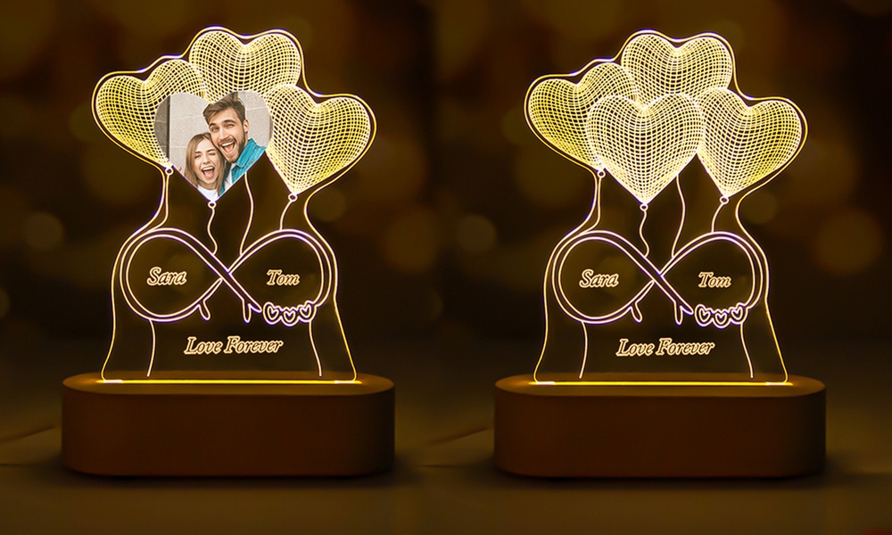 Personalisiertes Herz- oder Ballon-Nachtlicht im Design nach Wahl