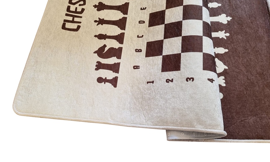 Image 8: Non-Slip Chess Design Rugs