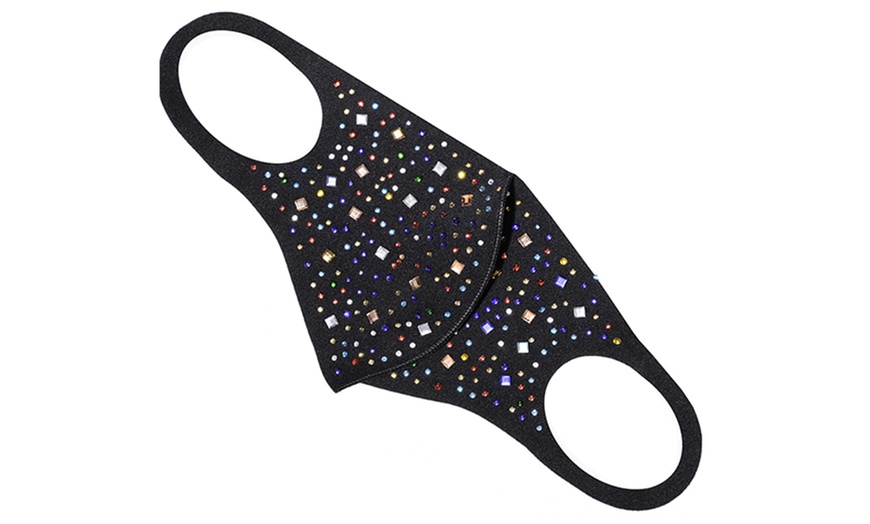 Image 9: 1, 2, 3 ou 4 masques à strass
