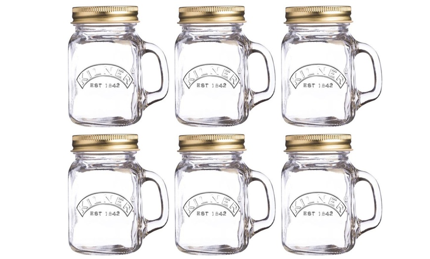 Image 7: Kilner 140ml Mini Handled Mason Jar Set