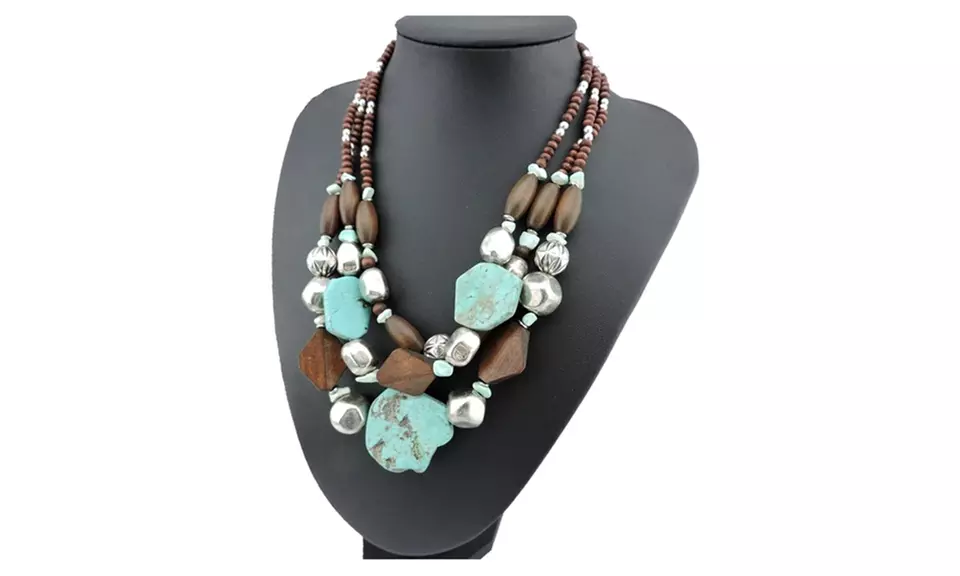 One, Two, or Three Multi-Layer Chunky Boho Necklaces from Novadab (Up to 88% Off) - Second Medium