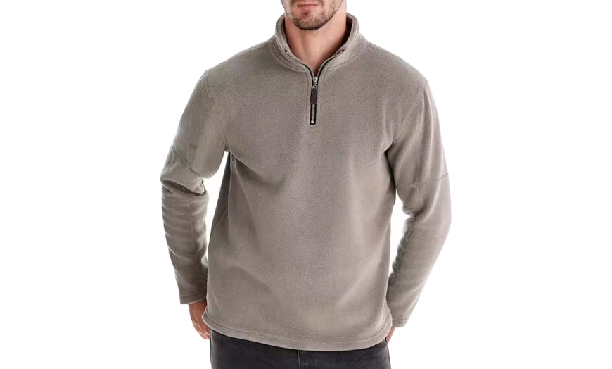 Image 11: Blu Apparel Men's 1/4 Zip Fleece Jumper