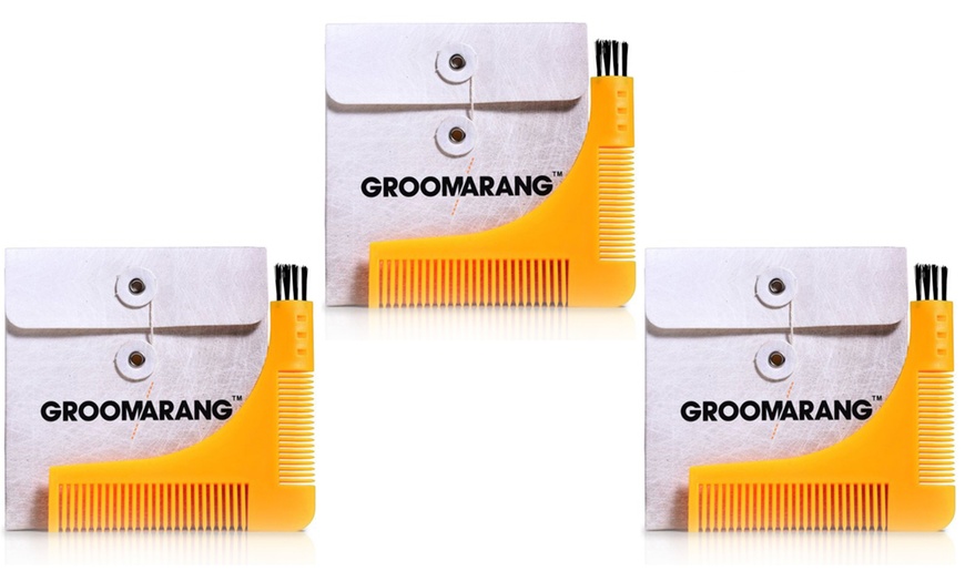 Image 6: One, Two or Three Groomarang™ Beard Styling Tools