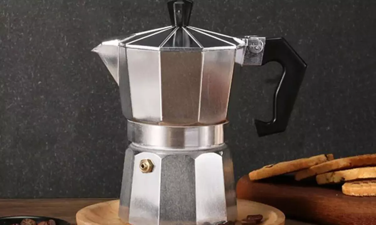 Stovetop Espresso Coffee Maker 1/3/6 Cups Moka Latte Stainless Pot - Primary Image