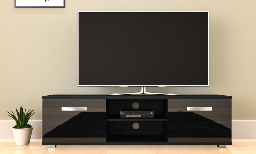 Image 19: Vida Designs Cosmo Two-Door TV Unit with Optional LED