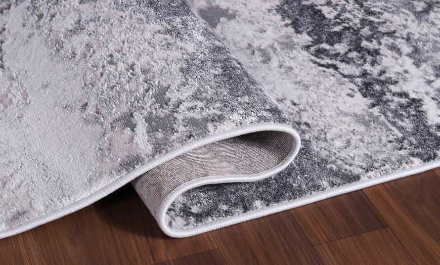 Image 9: Grunge Sprayed Textured Area Rug