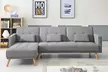 Bobochic Ecksofa Helly mit Bettfunktion und Chaiselongue in der Farbe nach Wahl - Second Medium