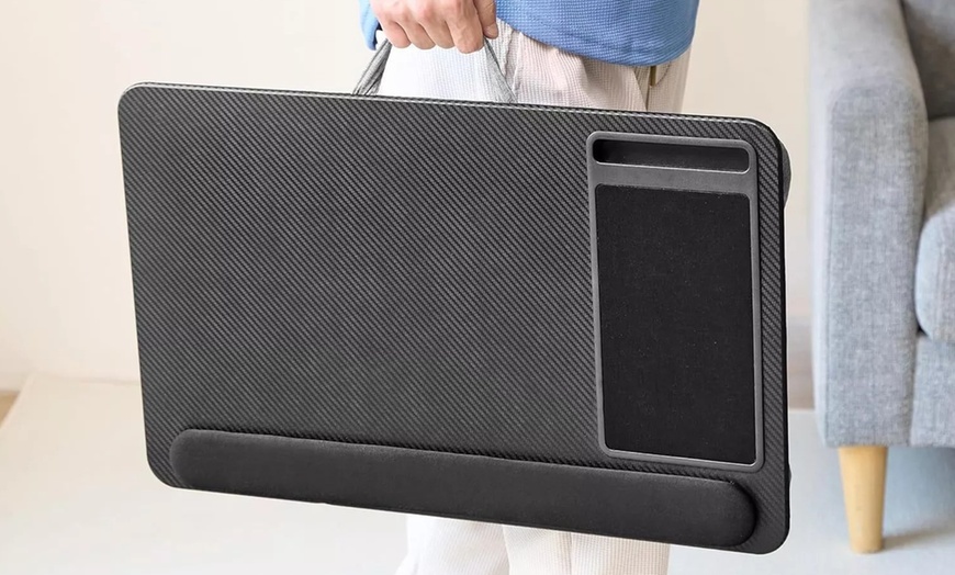Image 2: Portable Laptop Lap Desk Tray