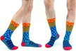 Up to Four Pairs of Men's Geo Pattern Colourful Cotton Socks - Second Medium