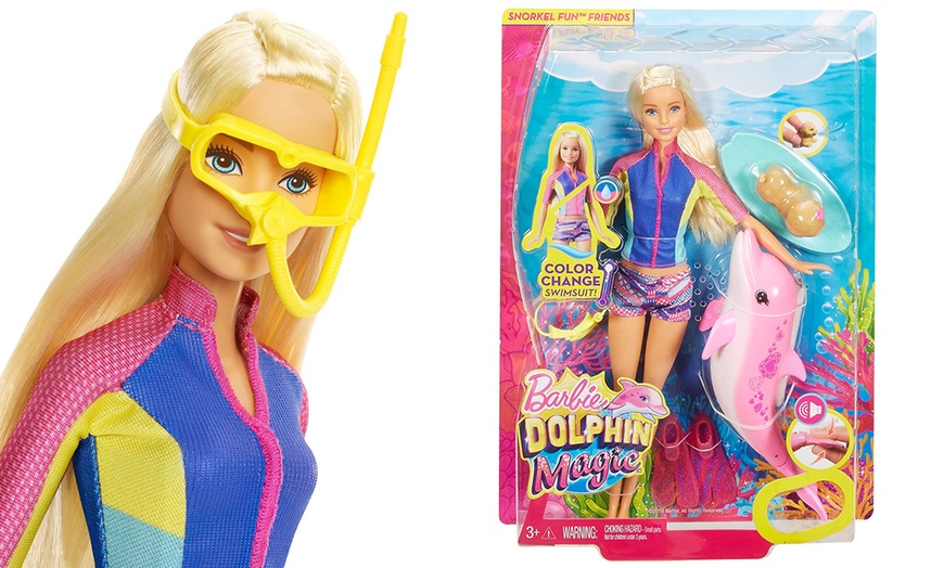 Image 3: Barbie Dolphin Magic Snorkel Doll