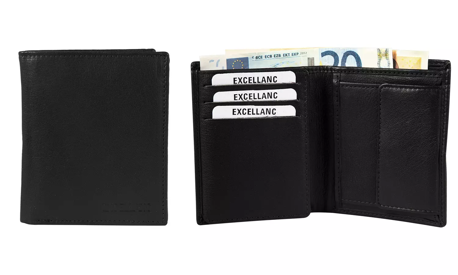 1x, 2x, oder 3x Herren- oder Unisex-Geldbörse aus Leder