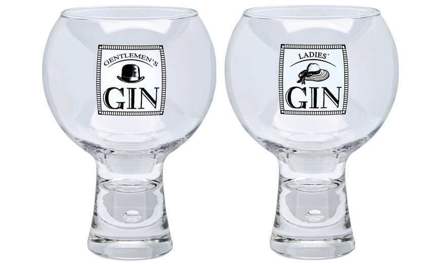 Image 2: Durobor His and Hers Gin Glasses