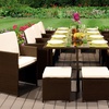 Image 9: 9, 11 or 13 Piece High Back Rattan Effect Cube Dining Set
