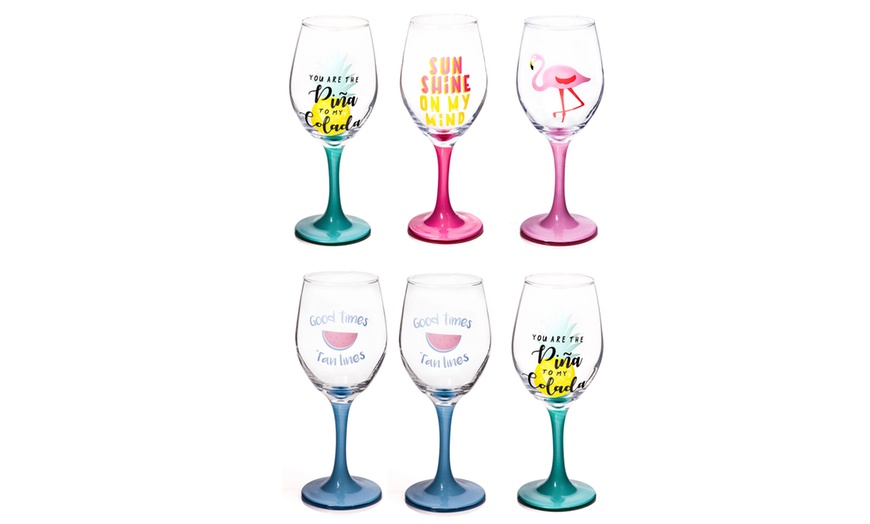 Image 2: Set of Six Wine Glasses