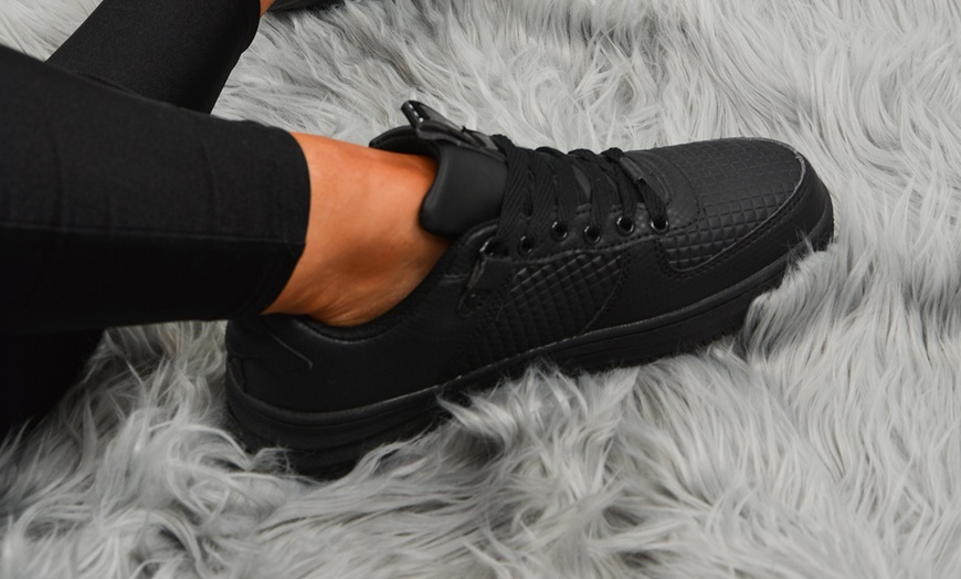 Image 8: Women's Lace-Up Sneakers