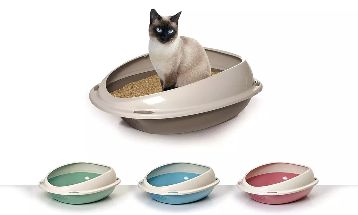 Litière ouverte incurvée pour chats - Primary Image