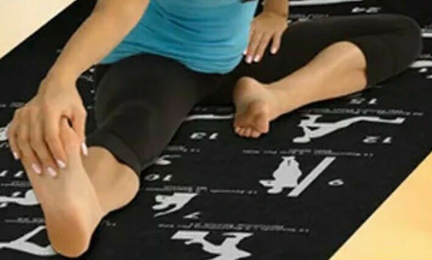 Image 3: Yoga Mat with 28-Position Guide