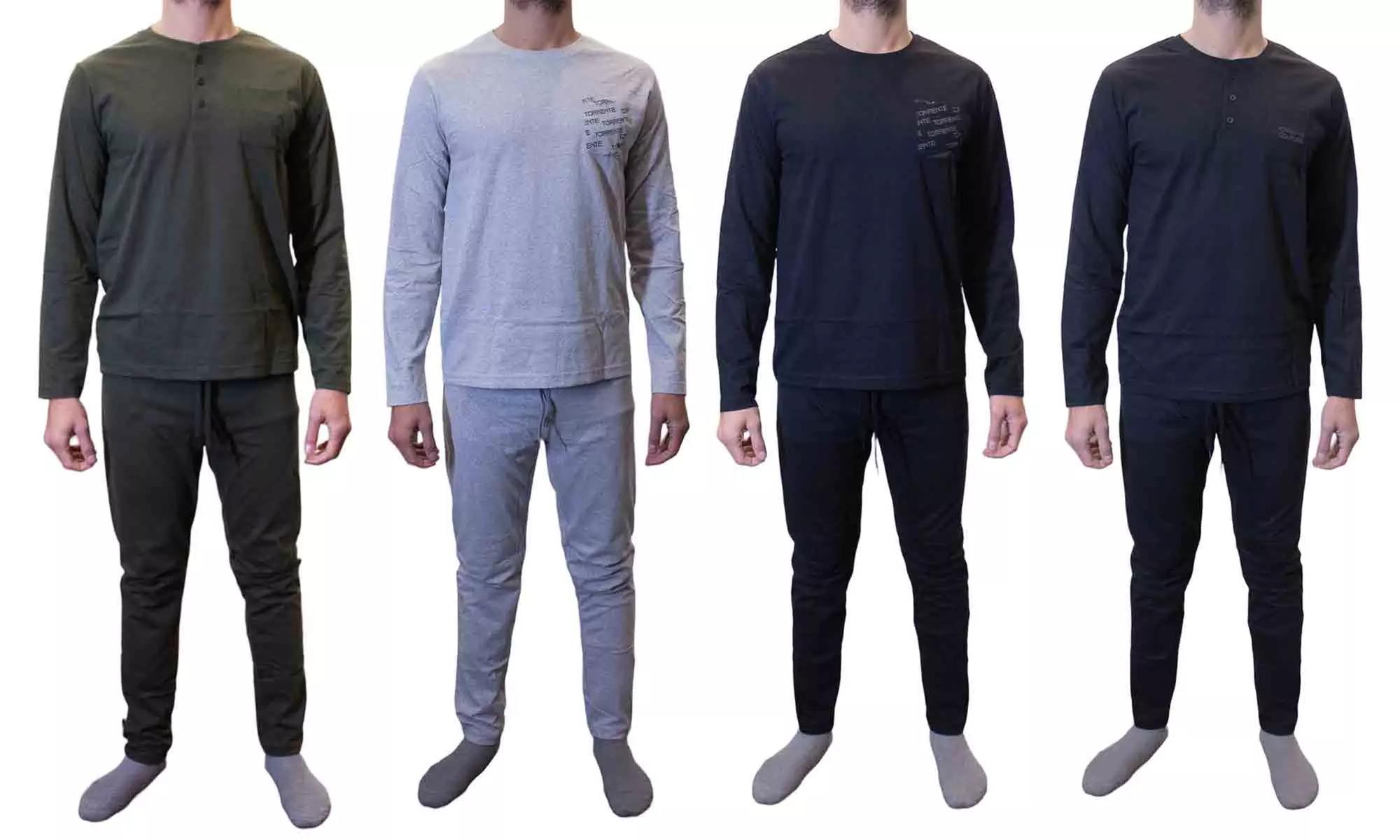 Pigiama lungo in cotone da uomo Torrente, disponibile in varie taglie e modelli - Primary Image