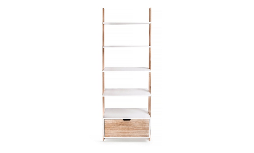 Image 5: Ladder Bookcase with Drawer