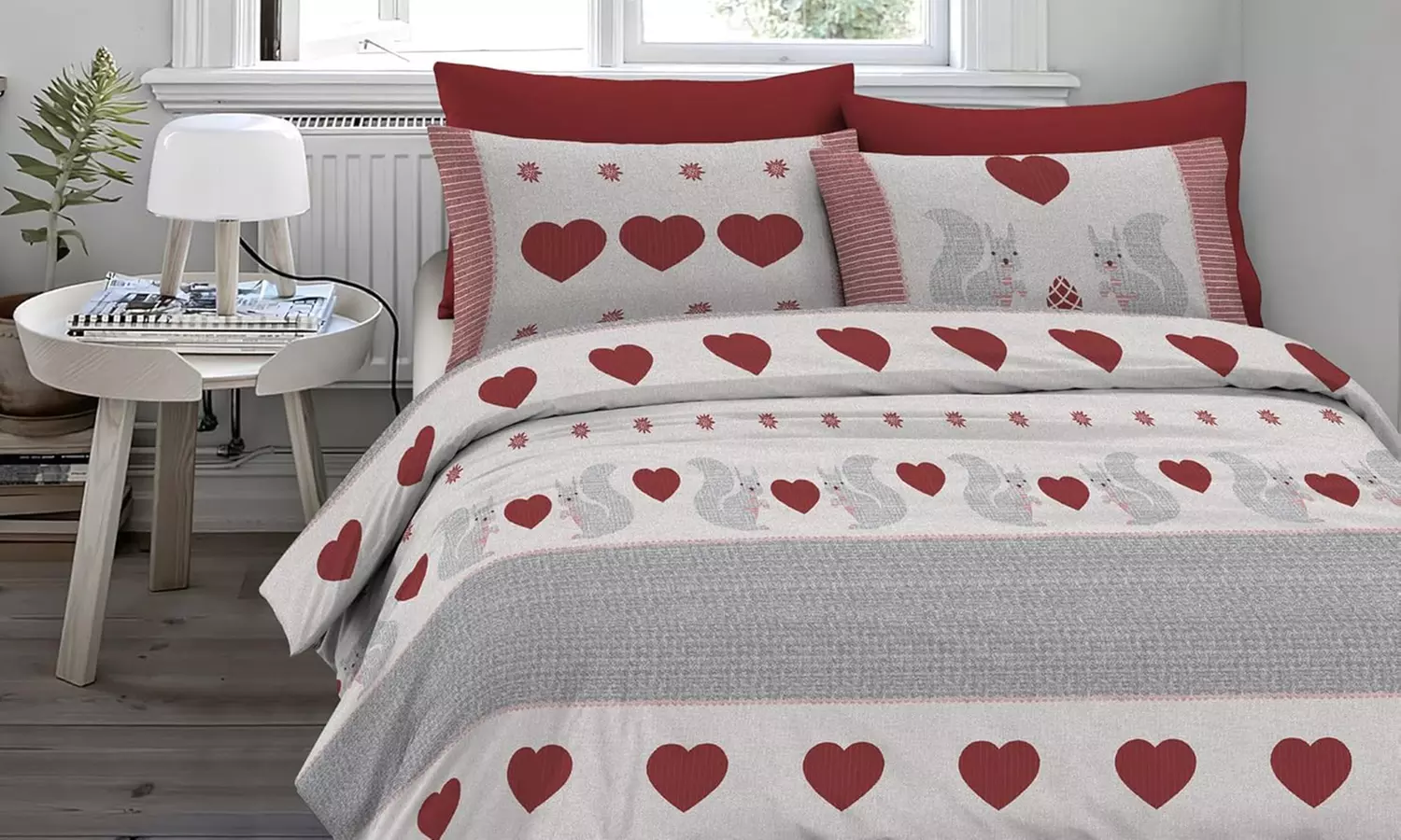 Juego de funda nórdica de franela 100 % algodón con fundas de almohada