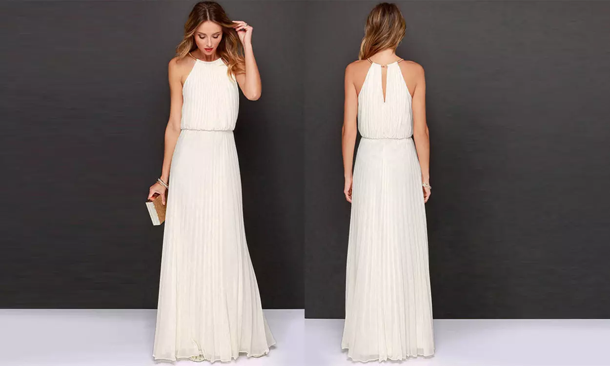 Robe longue plissée Juliette pour femme - Primary Image