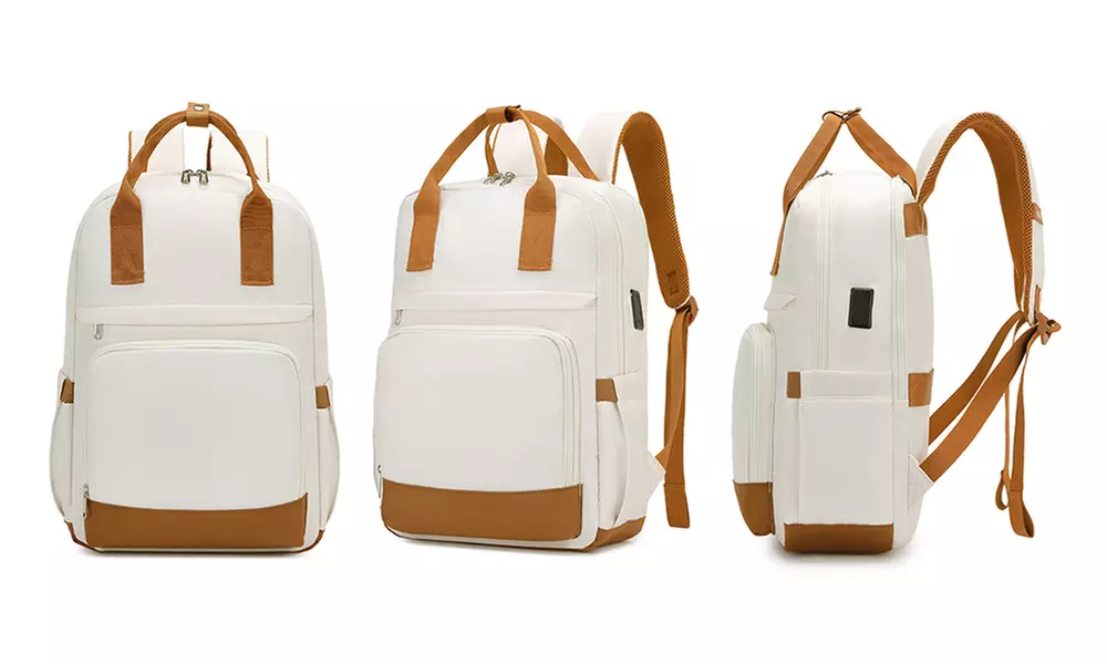 Multi-Fach Laptop Rucksack mit USB-Ladeanschluss