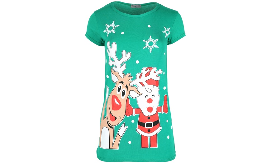 Image 8: T-Shirt avec motifs de Noël à manches courtes pour enfant