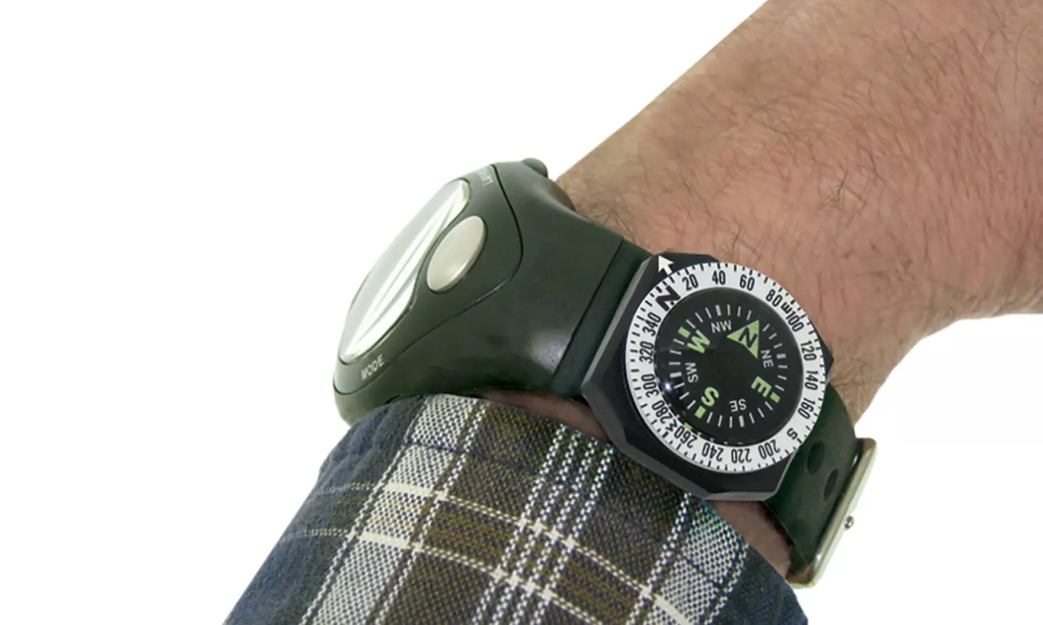 GoCompass Easy-to-Read Wrist Orienteering Compass with Bezel for Watch Band - Primary Image