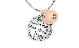 Be Inspirational Necklace 14K Rose Gold-Plated Sterling Silver