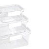 Image 4: Three-Piece Transparent Stackable Bento Lunch Box Set
