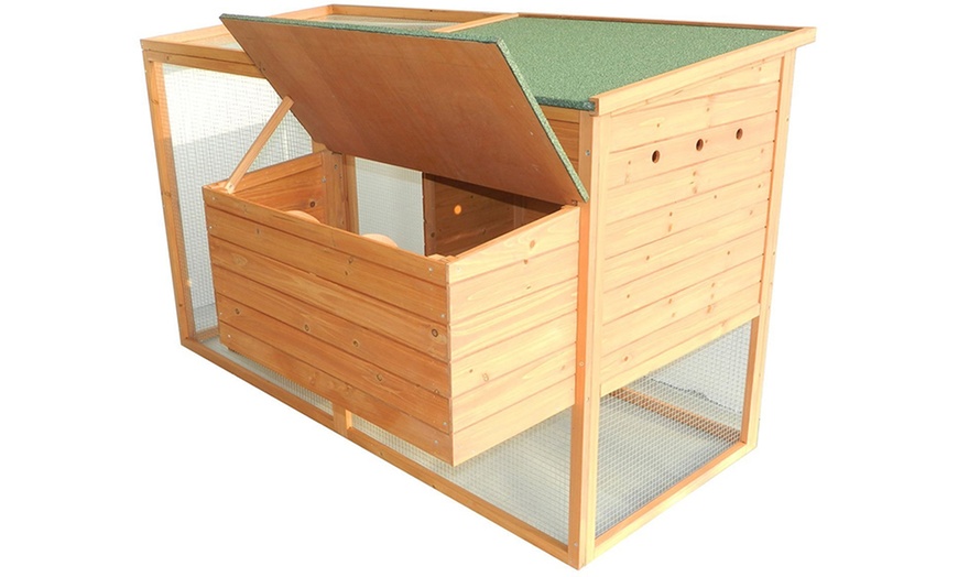 Image 8: Pawhut Wooden Chicken Coop