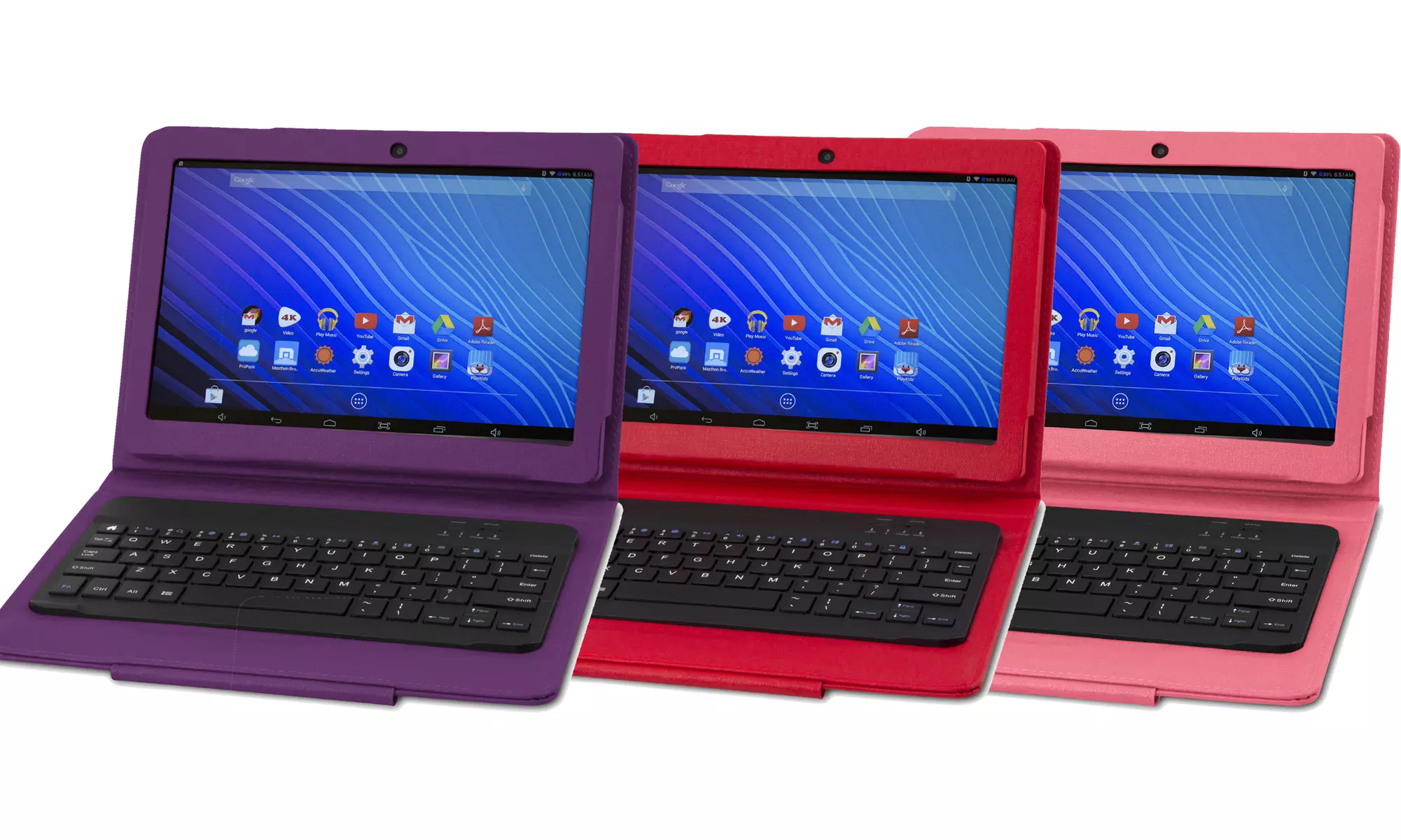 NuVision 16GB 10.1" Tablet with Android OS and Bluetooth Keyboard Case (Refurbished) - Primary Image