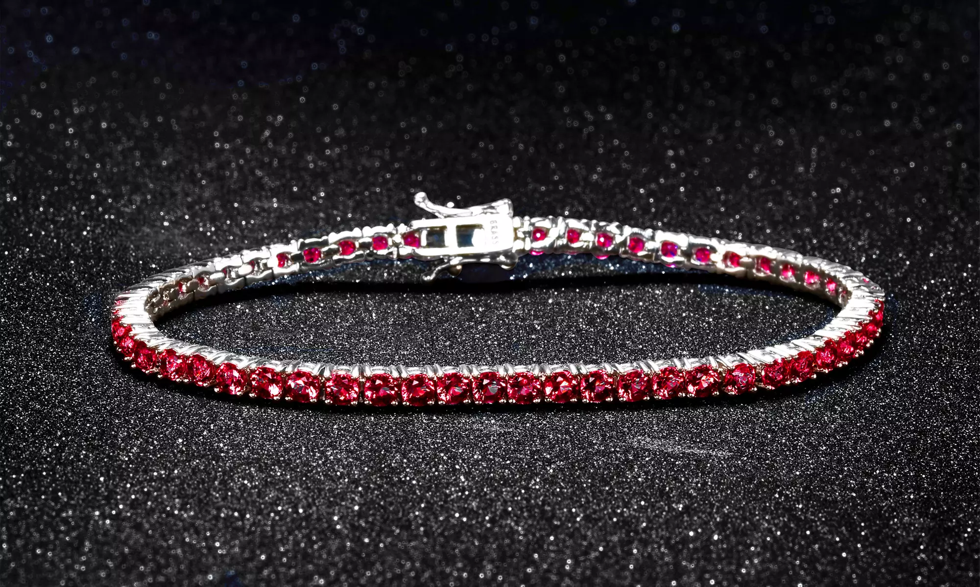 Ruby Round-Cut Tennis Bracelet - Primary Image